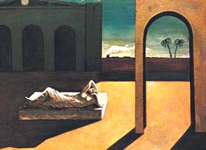 Arianna in uno dei numerose ritratti plastici che ne ha fatto Giorgio De Chirico